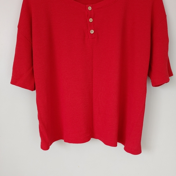 Eberjey Cozy Waffle Short Sleeve & Pant PJ Set Pyjamas Red Size Small - Picture 10 of 16